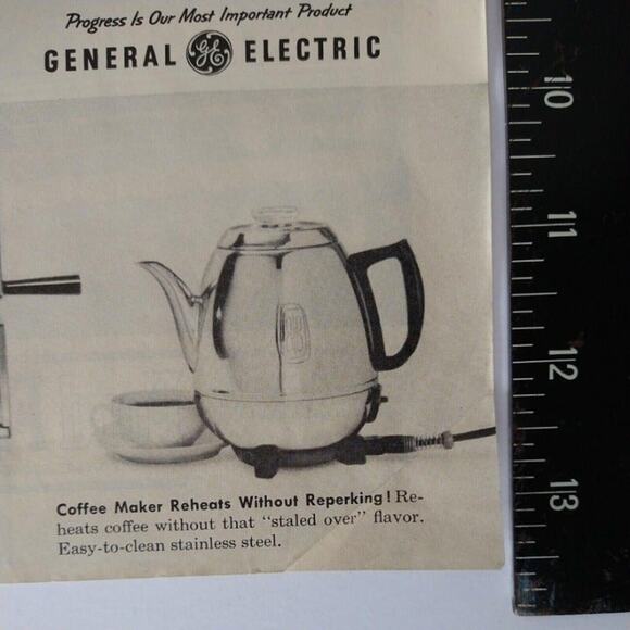 GE Appliances - Mixer Coffee Maker Kitchen - Vtg 1961 B&W Print Ad - Picture 9 of 10